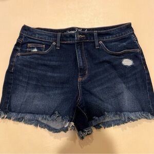 Universal Thread Blue Jean Shorts Distressed Frayed Hem